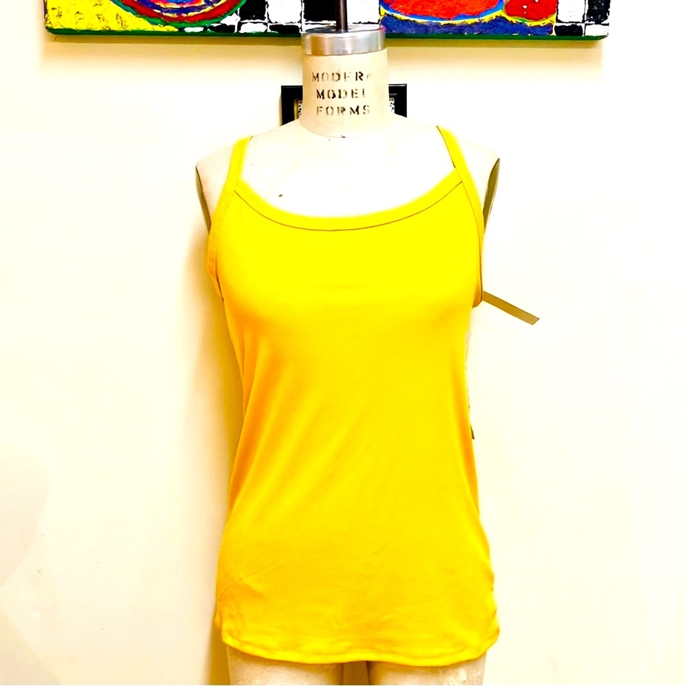T65 Time and Tru Yellow Ribbed Camisole